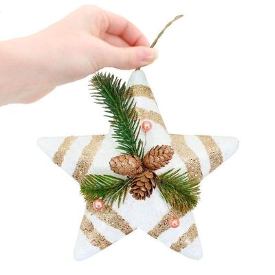 Enfeite árvore Natal Pendente Natalino Estrela De Natal 28cm
