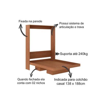 Cama Dobrável Articulada Multifuncionalcm8016 Branco - Tecno Mobili