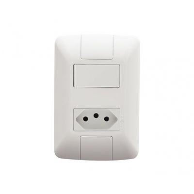 Interruptor Aria Simples+Tom 2P+T 10A C/Placa