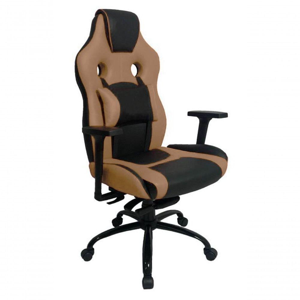 Cadeira Gamer Com Almofada Linha Gamer Racing Marrom