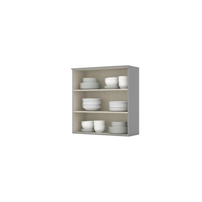Armário Aéreo 2 Portas 80 Cm Amy Casa 812 Cinza