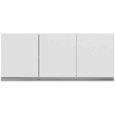 Armário Aéreo Cozinha Adriana 3 Portas 120 Cm Branco