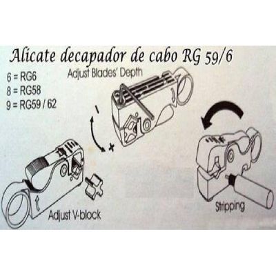 Alicate Decapador Descascador Cabo Coaxial Rg59 Rg06