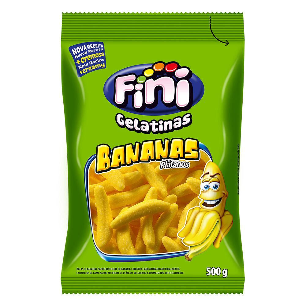 Balas Fini Bananas Plátanos Gelatinas Pacotão de 500g
