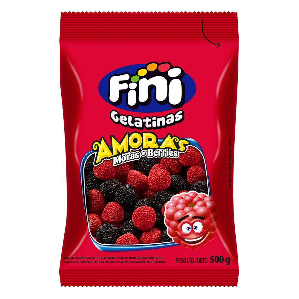 Balas Fini Amoras Moras e Berries Gelatinas Pacotão 1,5 KG