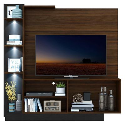 Estante 3 Leds Painel Tv 55'' e 2 Portas Dallas