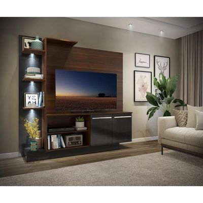 Estante 3 Leds Painel Tv 55'' e 2 Portas Dallas