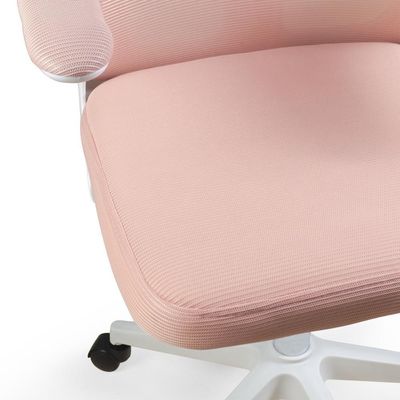 Cadeira De Escritório Mônaco Base Giratória - Rosa