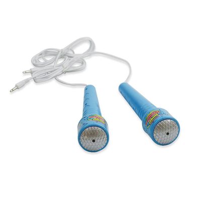 Microfone Duplo Super Pop com Pedestal Conecta com Celular