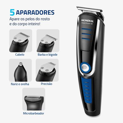 Aparador de Pelos Super Groom 10 Mondial BG-03 BODY GROOM BG-03 BIVOLT