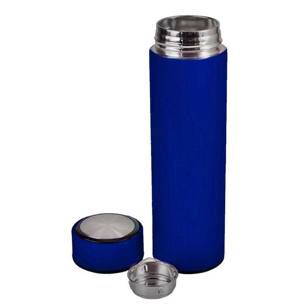Garrafa Térmica Inteligente De Inox 500ml C/sensor Azul