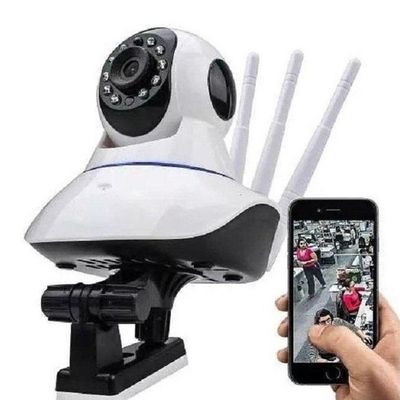 Camera Ip 3 Antenas Wireless Sem Fio Wifi Sensor Noturna