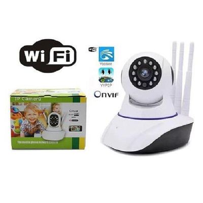 Camera Ip 3 Antenas Wireless Sem Fio Wifi Sensor Noturna