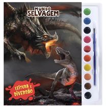 Livro de Pintura Aquarela Mundo Selvagem C/ 16 Desenhos I8049 - DCL