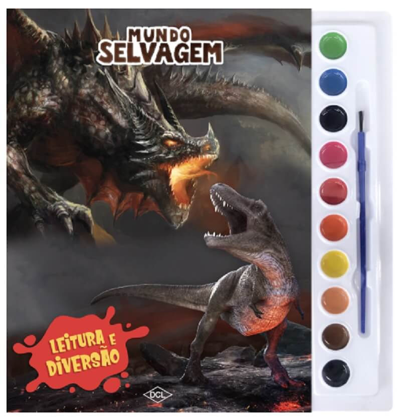 Livro de Pintura Aquarela Mundo Selvagem C/ 16 Desenhos I8049 - DCL