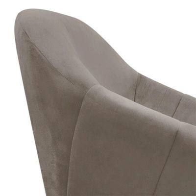 Kit 02 Poltronas Giovana Suede Marrom Rato Pés Palito Ferro