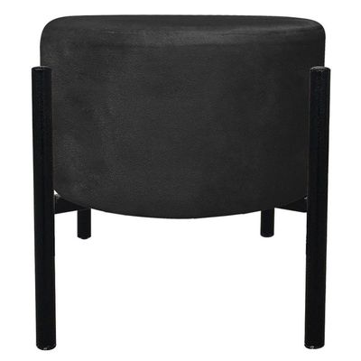 Kit 04 Puffs Iron Suede Preto Base Palito D´rossi