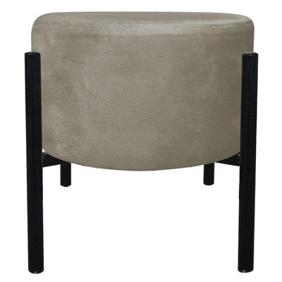 Puff Iron Suede Base Palito D´rossi -marrom Rato