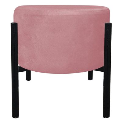 Puff Iron Suede Rose Base Palito D´rossi