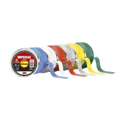 Fita Isolante Imperial Cores 18Mmx10M Branca c/10pçs