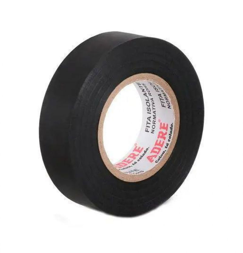 Fita Isolante 19Mm X 20M Com 5Un Preta Maxi Aderex