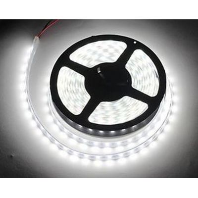Kit Fita Led 5050 Leds 5M Ip65 Branco Frio + Fonte 3A