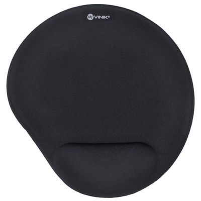 Mouse Pad Com Apoio Em Gel Preto Neoprene Com Superficie Fix