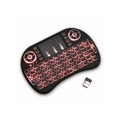 Mini Teclado Keyboard Wireless Usb Touchpad Com Led 3 Cores