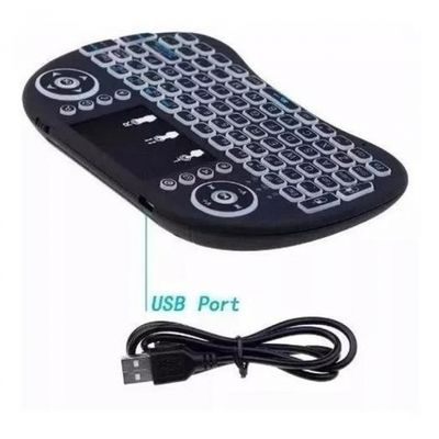 Mini Teclado Led Wireless Keyboard Mouse Smart Tv E Smatfone
