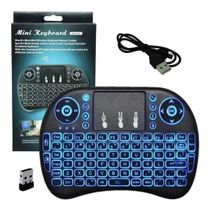 Mini Teclado Keyboard Sem Fio Wireless Usb Com Led