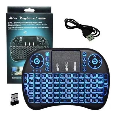 Mini Teclado Keyboard Sem Fio Wireless Usb Com Led