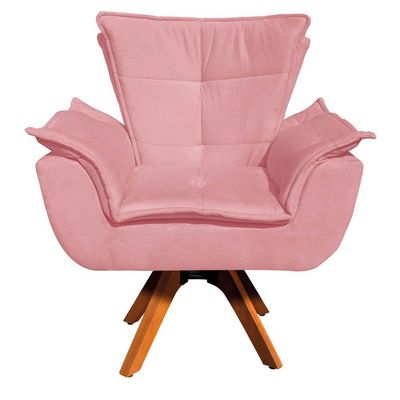 Kit 01 Namoradeira E 02 Poltronas Opala Suede Rose