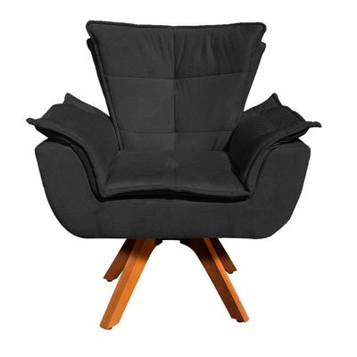 Kit 02 Poltronas Giratória Opala Preto