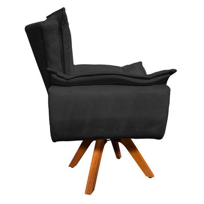 Kit 02 Poltronas Giratória Opala Preto