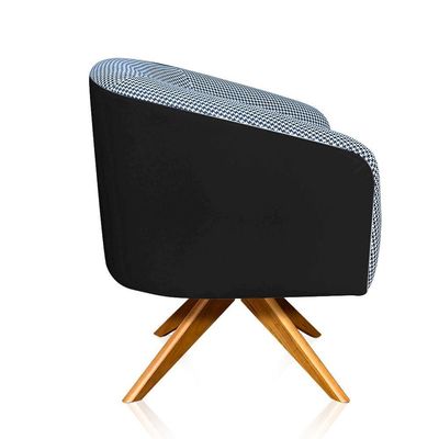 Kit 02 Poltronas Giratória Stella A72 Corino Preto