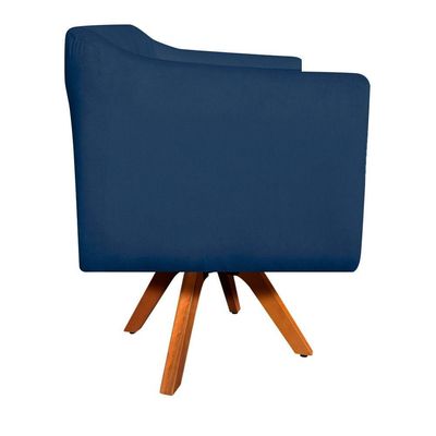 Kit Namoradeira E 01 Poltrona Giratória Julia Azul Marinho