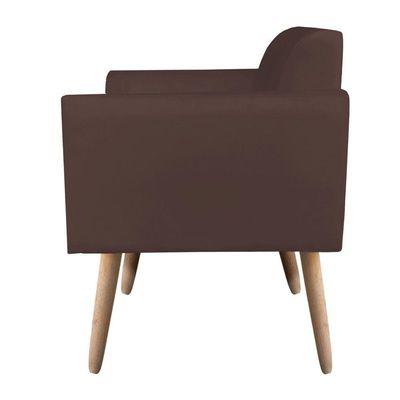 Kit 01 Namoradeira e 02 Poltronas Marisa Suede Pés Palito