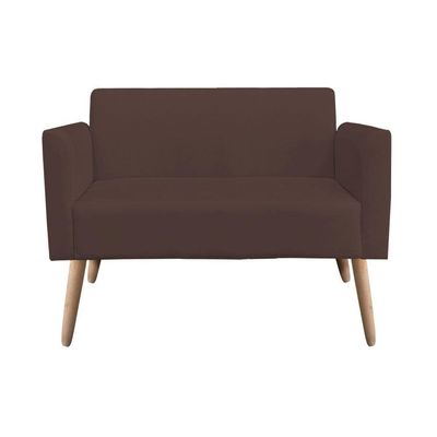 Kit 01 Namoradeira e 02 Poltronas Marisa Suede Pés Palito