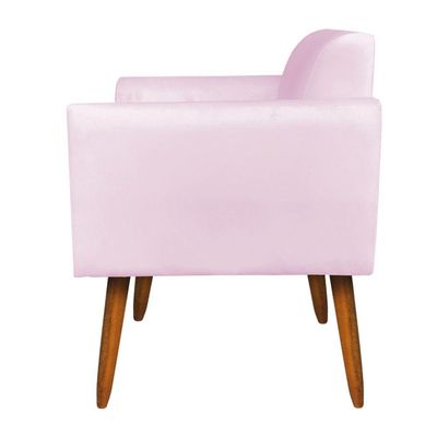 Kit 01 Namoradeira e 01 Poltrona Marisa Suede Pés Palito