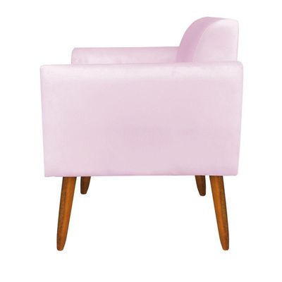 Kit 01 Namoradeira e 01 Poltrona Marisa Suede Pés Palito