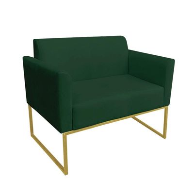 Kit 01 Namoradeira e 02 Poltronas Marisa Suede Base