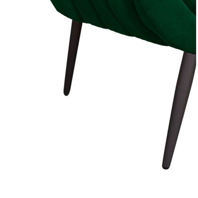 Kit 02 Poltronas Giovana Suede Pés Palito Ferro Verde