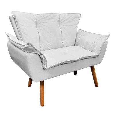 Kit 01 Namoradeira e 02 Poltronas Opala Corino Pés Palito