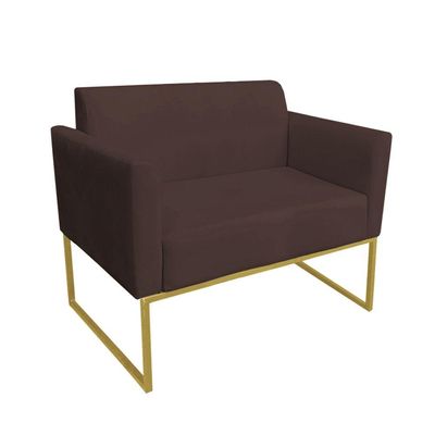 Kit 01 Namoradeira e 02 Poltronas Marisa Suede Base