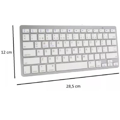 Kit Teclado Mouse Slim Bluetooth para Celular Tablet Pc Notebook e Smart TV