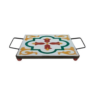 Descanso De Panela Apoio De Mesa Ladrilho Hidráulico P- Travessa Ladrilho E1