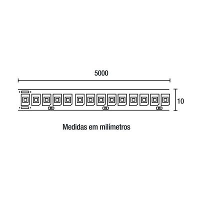 Fita De Led Blumenau Ultra Com 5 Metros 16w 12v 4100k Luz Neutra