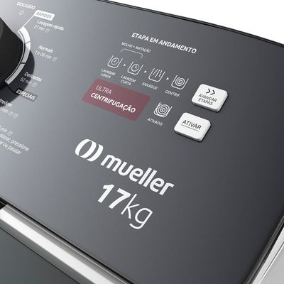 Máquina de Lavar Mueller 17kg, com Ultracentrifugação e Ciclo Rápido MLA17 Branco / 110V