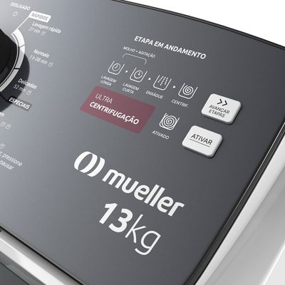 Máquina de Lavar Mueller 13kg, com Ultracentrifugação e Ciclo Rápido MLA13 Branco / 110V