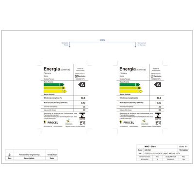 Micro-ondas ME36B Efficient 36 Litros Electrolux Branco / 220V